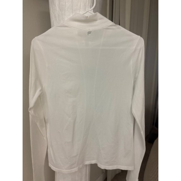 Fabletics Womens Medium White Half-Zip Pullover Long Sleeve Top Athletic - Picture 11 of 14